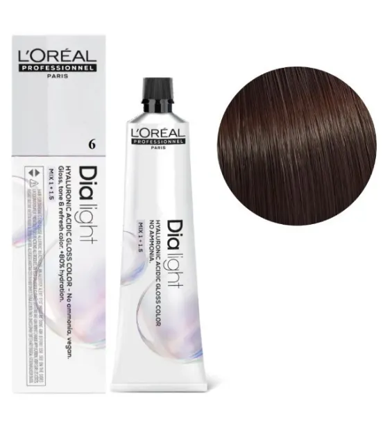 Фарба для волосся L'Oreal Professionnel Dia Light, відтінок 6, 60 мл Фарба для волосся L'Oreal Professionnel Dia Light, відтінок 6, 60 мл